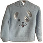 Miss Chievous Girls Sequin Critter Plush Faux Shearling Hoodie, Sizes 4–8