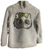 Miss Chievous Girls Sequin Critter Plush Faux Shearling Hoodie, Sizes 4–8