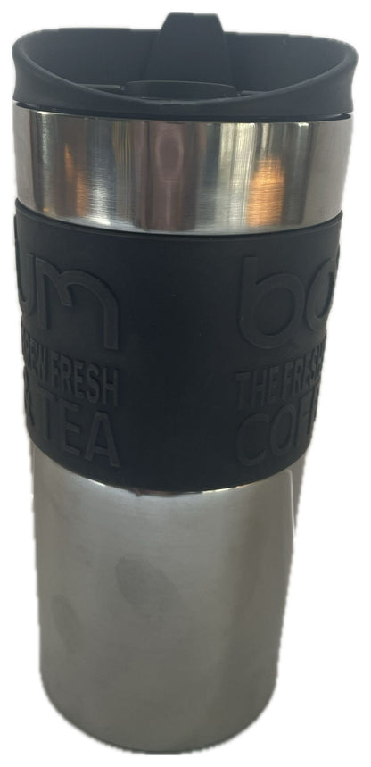 Bodum TRAVEL MUG Vacuum Travel Mug, Small, 0.35L, 12oz, S/S, Dark Roast