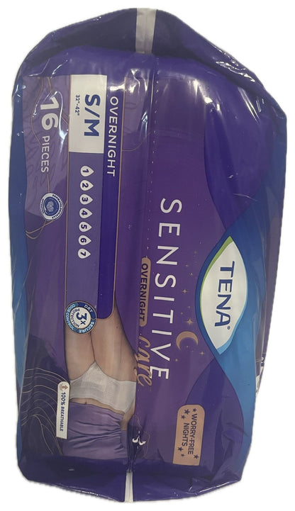 TENA Sensitive Care Overnight Underwear for Women small/medium 16 count