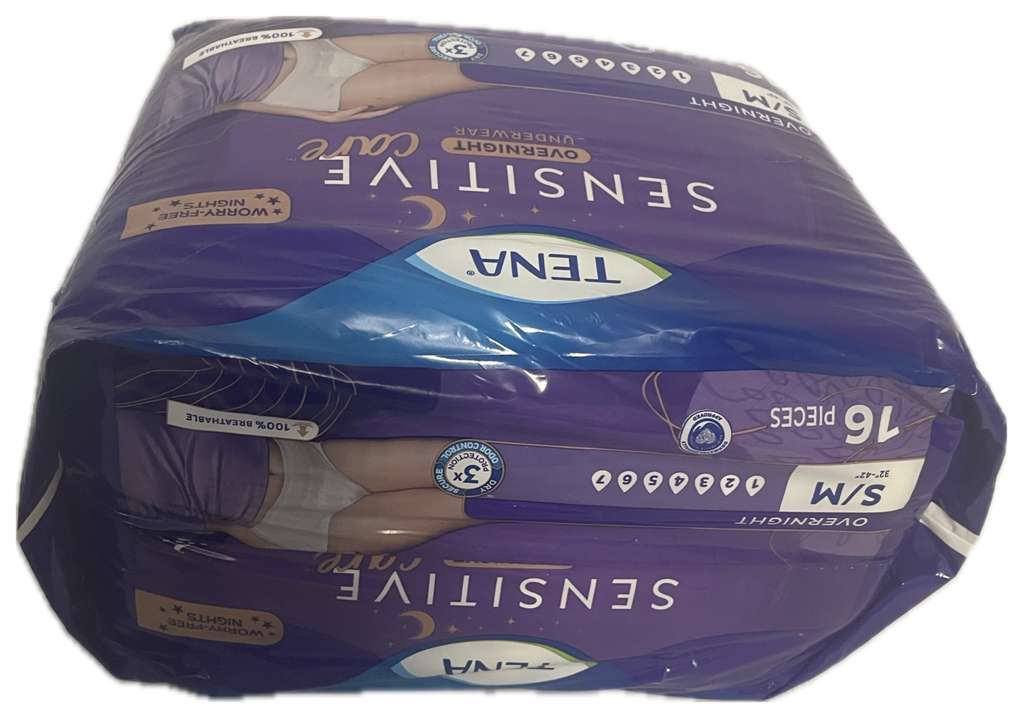 TENA Sensitive Care Overnight Underwear for Women small/medium 16 count