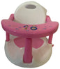Foldable Baby Bath Seat with Suction Cups Non Slip Infant Bath Ring Pink White