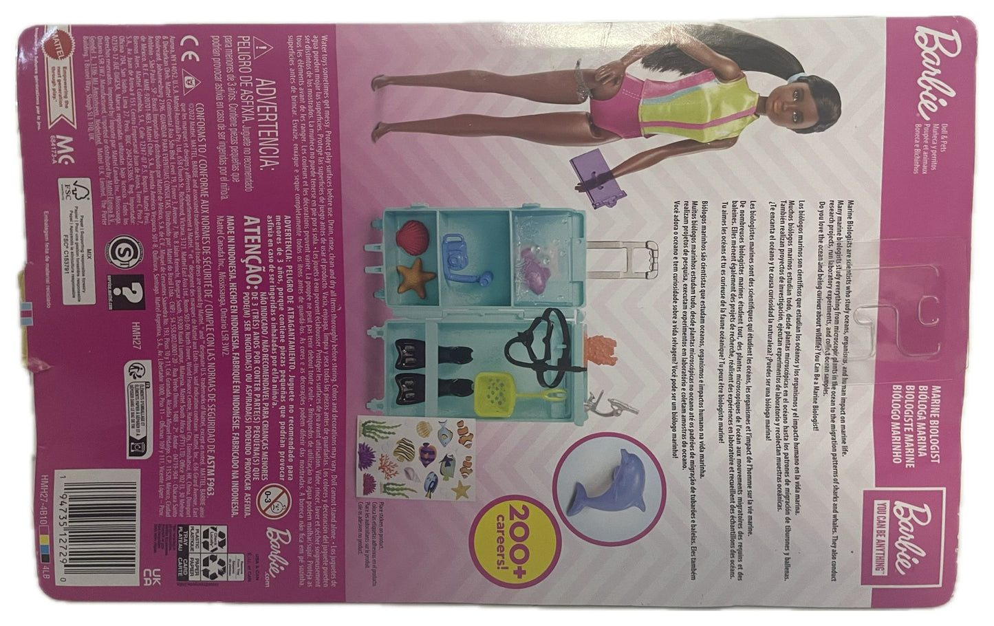 Barbie Marine Biologist Doll and Accessories Mobile Lab Playset with Brunette Doll