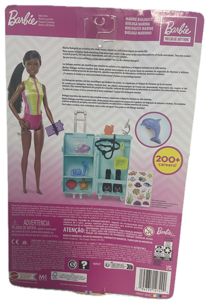 Barbie Marine Biologist Doll and Accessories Mobile Lab Playset with Brunette Doll