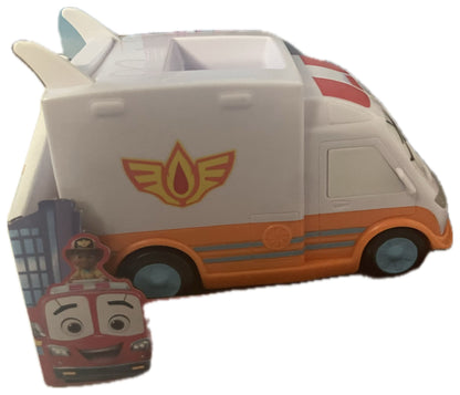 Disney Junior Firebuds Violet & Axl Action Figure + Ambulance Toy
