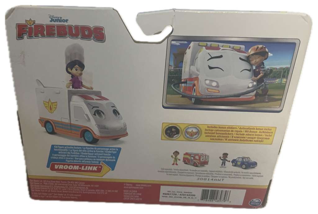 Disney Junior Firebuds Violet & Axl Action Figure + Ambulance Toy
