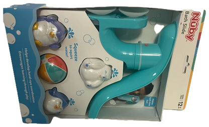 Nuby Penguin Slide Bath Toy for Baby 5-Piece Bath Set