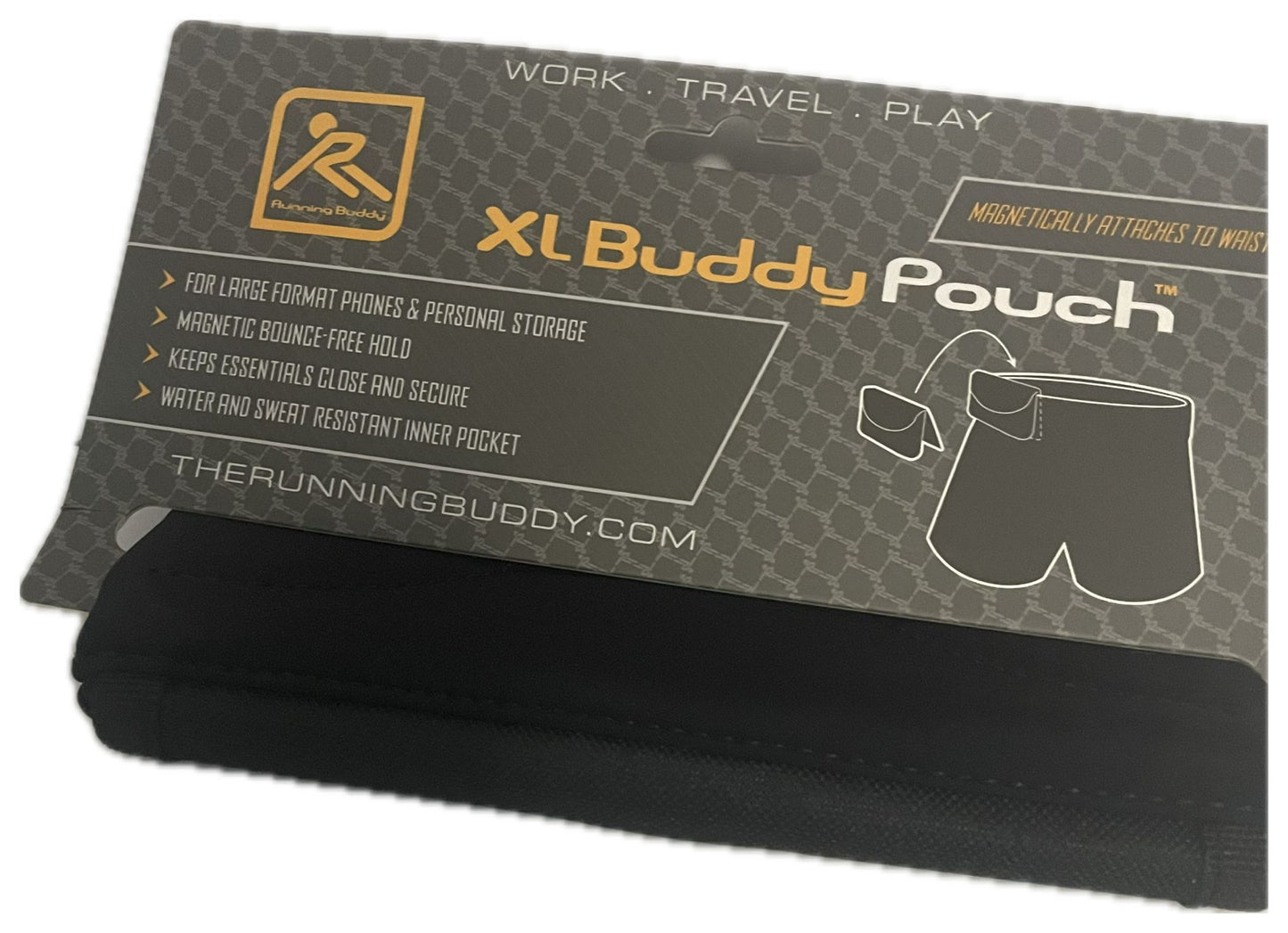 Running Buddy XL Running Fanny Pack for Men & Women – Black