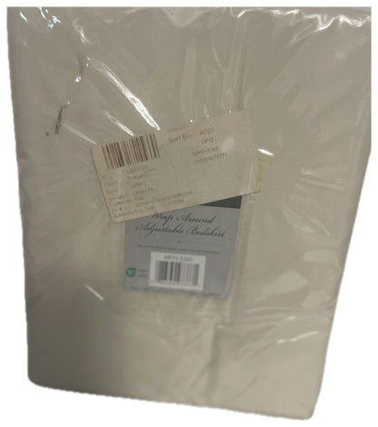 Madison Park Simple Fit Wrap Around Adjustable Bed Skirt – Ivory | Microfiber, Fits Full/Queen/King Size Beds | Easy-Fit Elastic Design