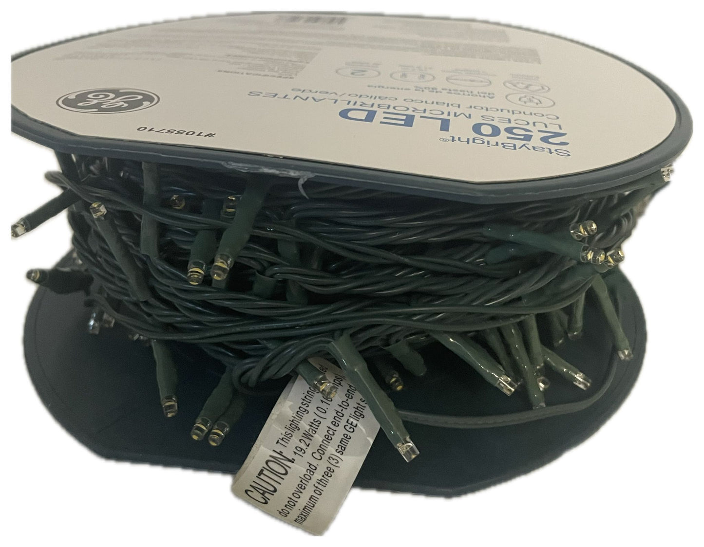 GE Stay Bright 250-Count 51.8-ft Warm White LED Plug-in Christmas String Lights 93196