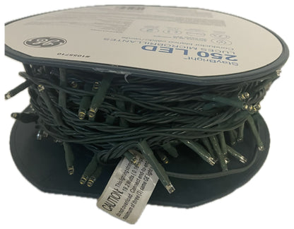 GE Stay Bright 250-Count 51.8-ft Warm White LED Plug-in Christmas String Lights 93196