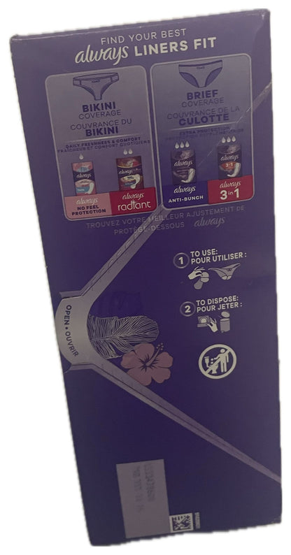 Always Daily Extra Protect with Odor Neutralization Panty Liner - Extra Long - 60ct