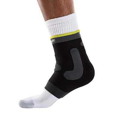 DonJoy Performance Deluxe Knit Ankle Compression Sleeve with J Buttress and Closed Heel for Mild Sprains, Strains, Inflammation, Swelling, Tendonitis, Arthritis - Large