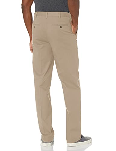 Savane Men's Flat Front Stretch Ultimate Performance Chino Pants with Expandable Waistband (Waist Size 30 - 40 Big & Tall)