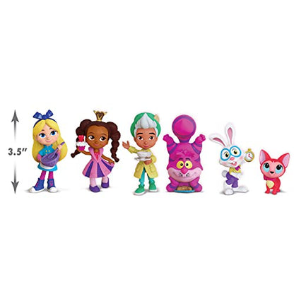 Disney Junior Alice’s Wonderland Bakery Friends, 3 Inch Figure Set of 6, Kids Toys for Ages 3 Up