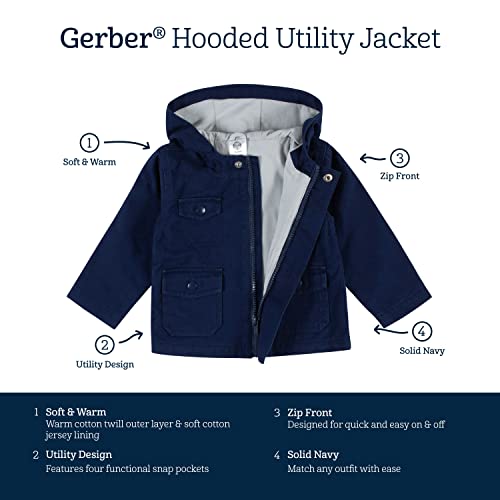 Gerber Baby Hooded Cotton Twill Utility Jacket (Infant Toddler)