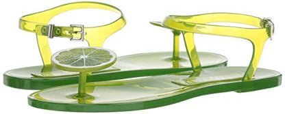 Katy Perry Women's The Geli Flat Sandal, lime, 6 M Medium US