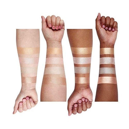 Ofra Cosmetics All of the Lights Highlighter - 4-in-1 Highlighter Makeup Palette for Cheeks, Nose, Eyes - Liquid to Baked Powder, Highly-Pigmented, Vegan Formula - Buttery Smooth, Long-Lasting - 10g