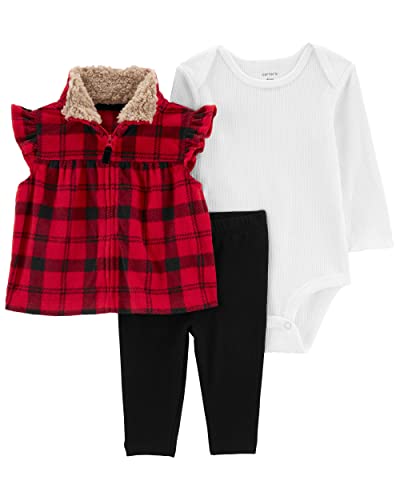Carter's Baby Girls' 3 Piece Vest Little Jacket Set