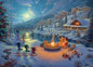 Ceaco Thomas Kinkade Disney Mickey Minnie Christmas Lodge 1000 Piece Puzzle