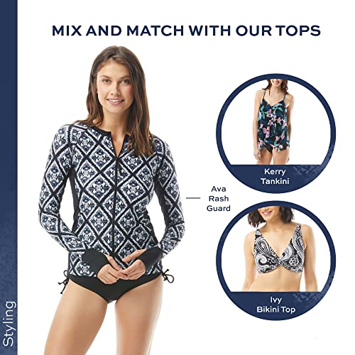 BEACH HOUSE Hayden Side Tie Bikini Swim Bottom — Modest High Waisted Full Coverage Bathing Suit