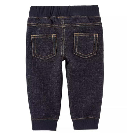 Carter's Baby Boy 2-Piece Raglan Hooded Bodysuit & Denim Jogger Pants Set 18 Months