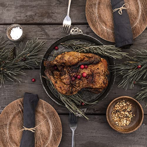 Wood Decorative Charger Plates Rustic Wedding Wood Design Chargers Set of 4