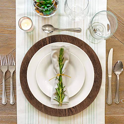 Wood Decorative Charger Plates Rustic Wedding Wood Design Chargers Set of 4