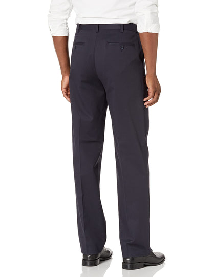 Savane Men's Flat Front Stretch Ultimate Performance Chino Pants with Expandable Waistband (Waist Size 30 - 40 Big & Tall)